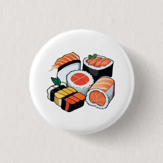 Badge Rond 2,50 Cm Ensemble de sushi