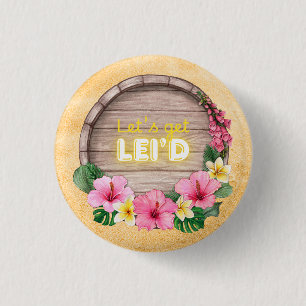 Badge Rond 2,50 Cm Enterrement de vie de jeune fille à Hawaii