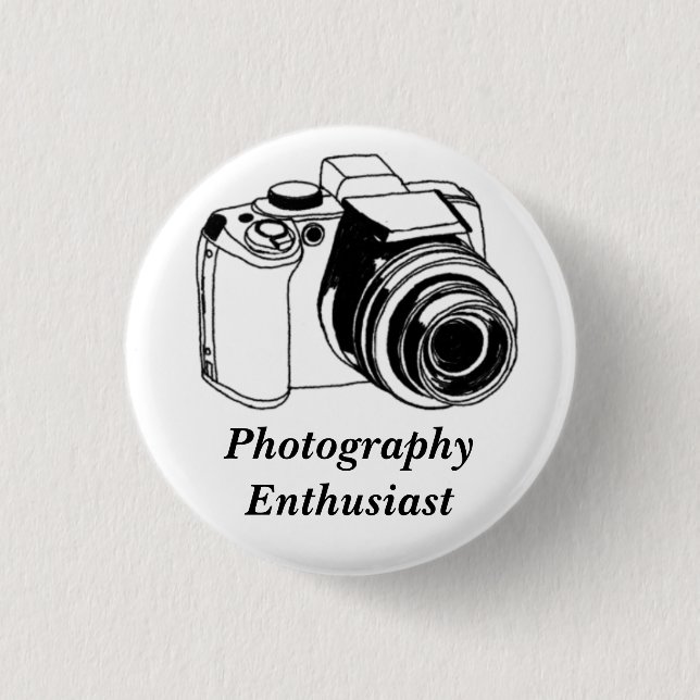 Badge Rond 2,50 Cm Enthousiaste de photographie (Devant)