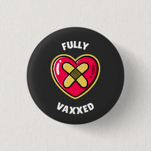 Badge Rond 2,50 Cm Entièrement vacciné 