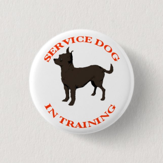 Badge Rond 2,50 Cm Entretenez le chien dans le bouton de formation (Devant)
