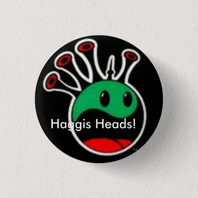 Badge Rond 2,50 Cm Entrez dans le bouton de Haggis (Devant)