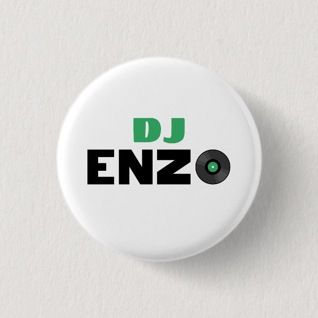 Badge Rond 2,50 Cm Enzo DJ (Devant)