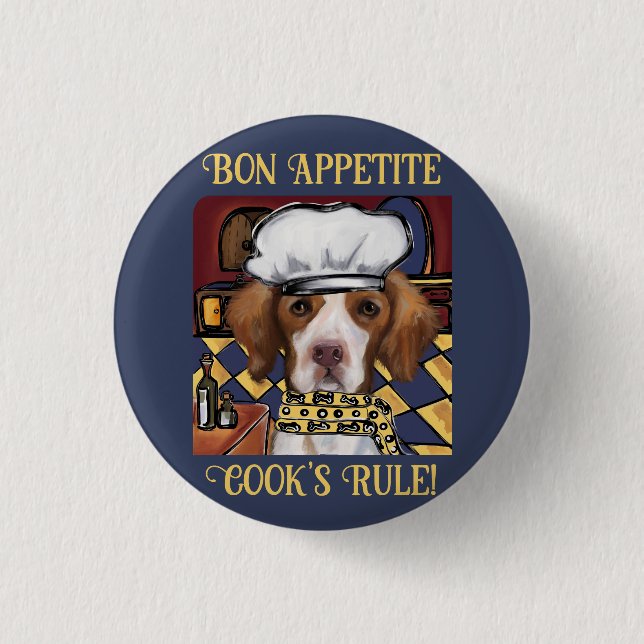 Badge Rond 2,50 Cm Épagneul breton (Devant)