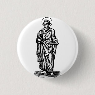 Badge Rond 2,50 Cm Épée de l'Esprit Art Saint Paul