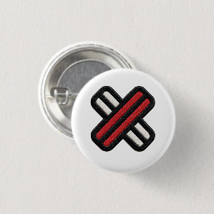 Badge Rond 2,50 Cm Épingle à revers Bold Red & White Bandage