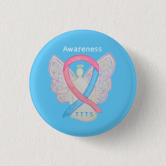 Badge Rond 2,50 Cm Épingle à ruban de sensibilisation TTS transfusion (Devant)