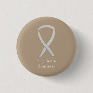 Badge Rond 2,50 Cm Épingle artistique au ruban blanc pour la sensibil