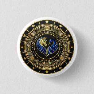 Badge Rond 2,50 Cm Épingle - Cœurs de course et Sources de guérison