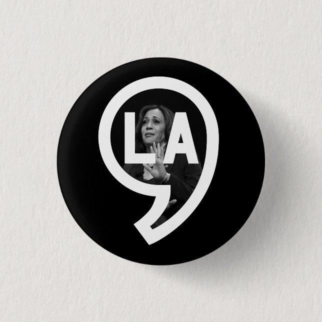 Badge Rond 2,50 Cm Épingle "Commala" (Devant)