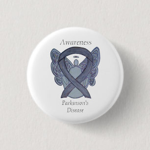 Badge Rond 2,50 Cm Épingle d'ange de ruban de sensibilisation à la ma