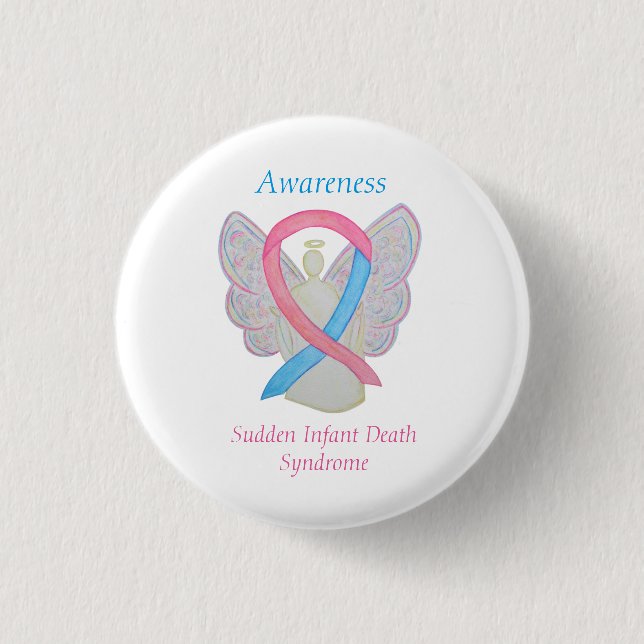 Badge Rond 2,50 Cm Épingle d'ange de sensibilisation à la mort subite (Devant)