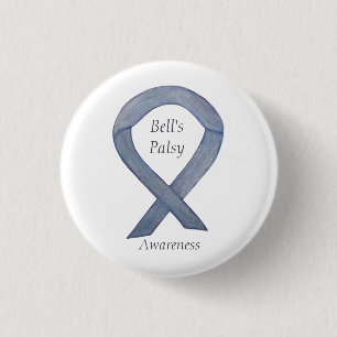 Badge Rond 2,50 Cm Épingle d'art Palsy Silver Awareness de Bell