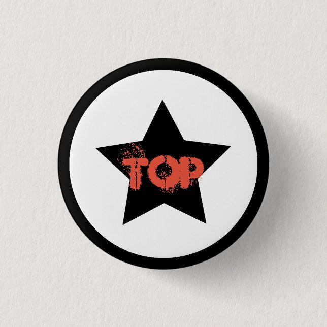 Badge Rond 2,50 Cm Épingle de bouton Top Star du chef d'équipe (Devant)