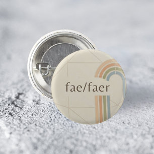 Badge Rond 2,50 Cm Épingle de fierté LGBTQ+ Fae/Faer minimaliste mode