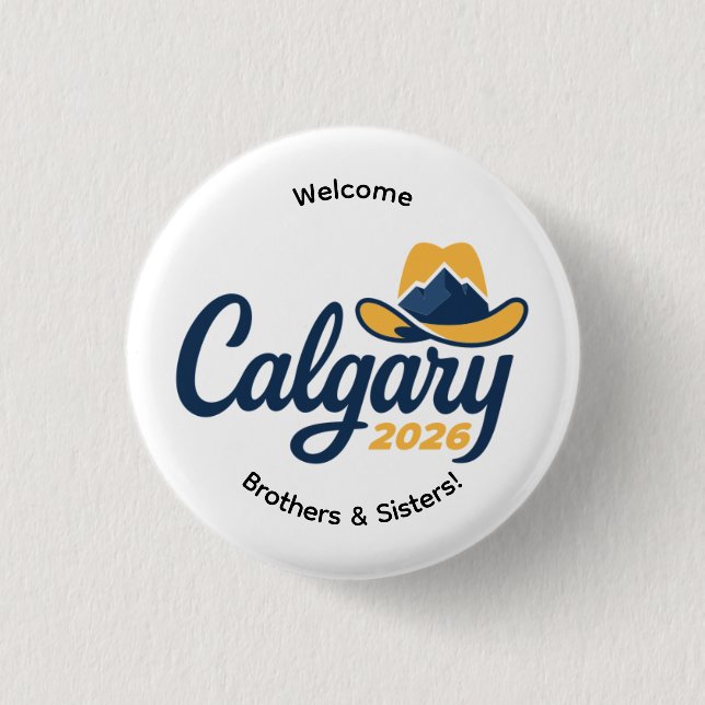 Badge Rond 2,50 Cm Épingle de la Convention internationale de Calgary (Devant)