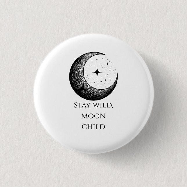 Badge Rond 2,50 Cm Épingle de lune (Devant)
