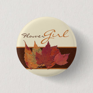 Badge Rond 2,50 Cm Épingle de mariage Brown orange ivoire séché Feuil