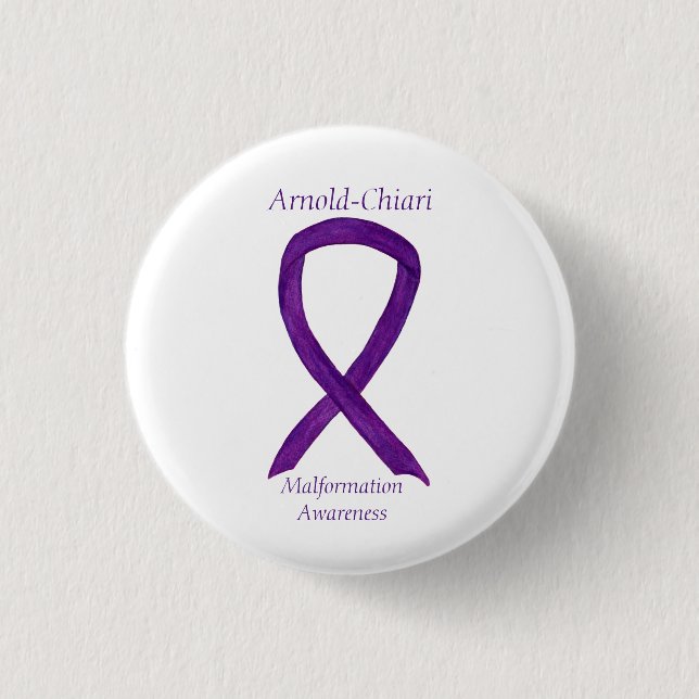 Badge Rond 2,50 Cm Épingle de ruban de sensibilisation à la malformat (Devant)