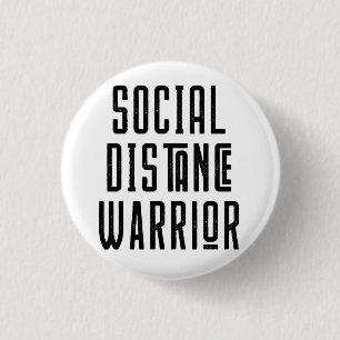 Badge Rond 2,50 Cm Épingle du guerrier à distance sociale