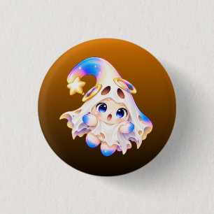 Badge Rond 2,50 Cm Épingle Fantôme Mignon Halloween Pastel - Épingle