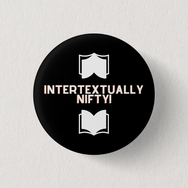 Badge Rond 2,50 Cm Épingle intertextuellement Nifty (Devant)