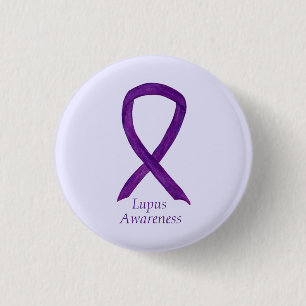 Badge Rond 2,50 Cm Épingle personnalisée avec ruban violet de sensibi