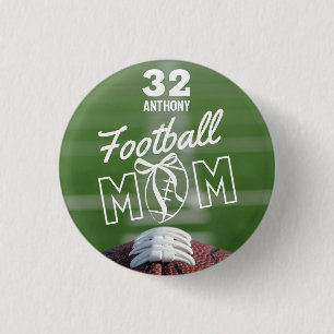 Badge Rond 2,50 Cm Épingle personnalisée pour maman de footballeur, n