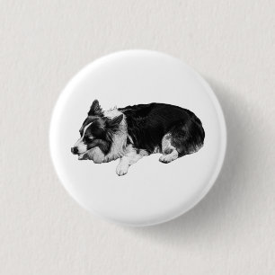 Badge Rond 2,50 Cm épingle teinte douce corgi