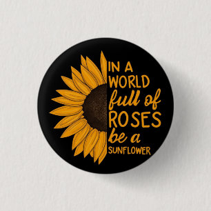 Badge Rond 2,50 Cm Épingle tournesol│Cadeau Inspirant│Badge Positif