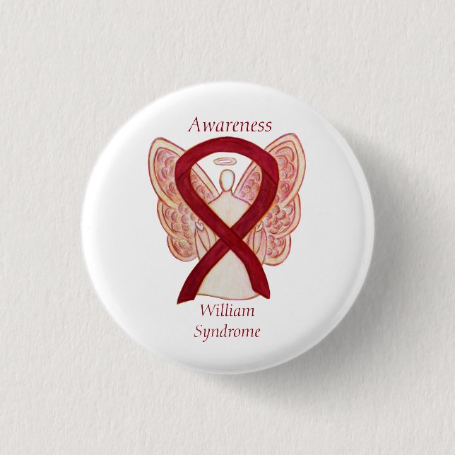 Badge Rond 2,50 Cm Épingles de ruban de sensibilisation aux anges du  (Devant)