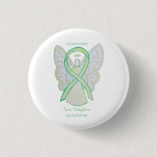 Badge Rond 2,50 Cm Épingles de ruban vert non-Hodgkins Lymphoma Angel