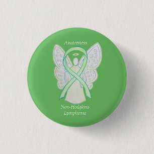 Badge Rond 2,50 Cm Épingles de ruban vert non-Hodgkins Lymphoma Angel