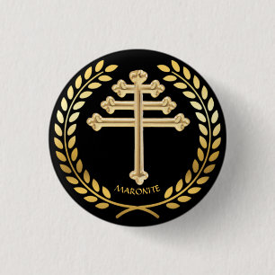 Badge Rond 2,50 Cm Épinglette à bouton de croix de l'Église de rite m