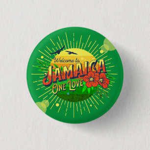 Badge Rond 2,50 Cm Épinglette de bienvenue pour touristes jamaïcains
