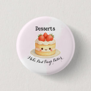 Badge Rond 2,50 Cm Épinglette de bouton de dessert mignon