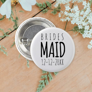 Badge Rond 2,50 Cm Épinglette de demoiselle d'honneur de mariage mode