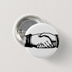 Badge Rond 2,50 Cm Épinglette de félicitations de poignée de main de