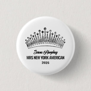 Badge Rond 2,50 Cm Épinglette de gagnante de concours de beauté Miss