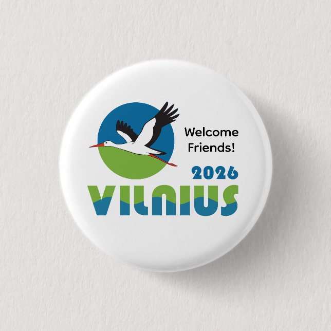Badge Rond 2,50 Cm Épinglette de la Convention internationale de Litu (Devant)