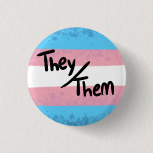 Badge Rond 2,50 Cm Épinglette de pronoms de drapeau de fierté transge