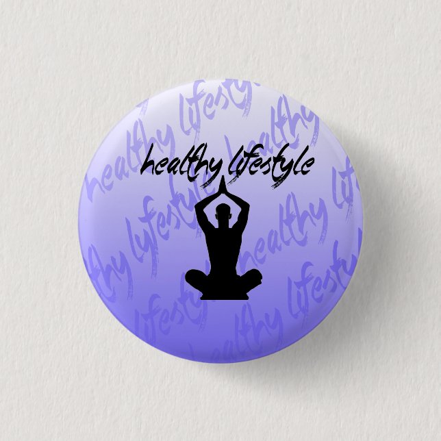 Badge Rond 2,50 Cm Épinglette de style de vie sain (Devant)