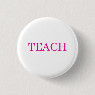 Badge Rond 2,50 Cm Épinglette élégante pour enseignante rose