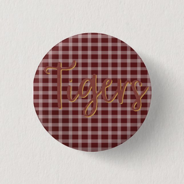 Badge Rond 2,50 Cm Épinglette Preppy Tigers (Devant)