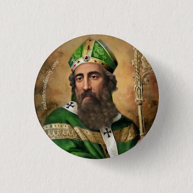 Badge Rond 2,50 Cm Épinglette St. Patrick (Devant)