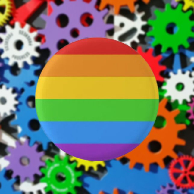 Badge Rond 2,50 Cm Épinglez avec fierté : Drapeau arc-en-ciel (Créateur téléchargé)