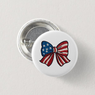 Badge Rond 2,50 Cm 🎀 Épinglez sur le Patriotisme – Bouton en nœud de