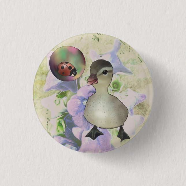 Badge Rond 2,50 Cm Éponge avec bulle de savon (Devant)