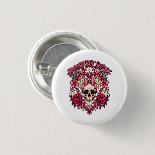 Badge Rond 2,50 Cm Épouvantable mais doux : une friandise d'Halloween