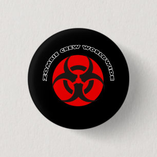 Badge Rond 2,50 Cm Équipage de zombi mondial